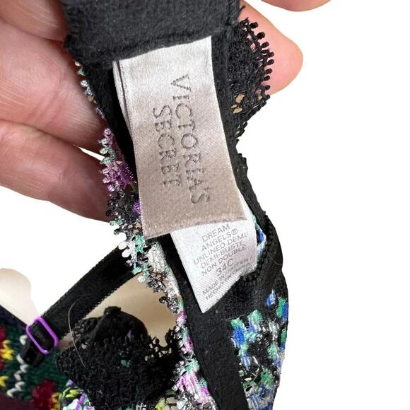 Victoria's Secret Dream Angels Colorful Lace Unlined Demi Bra 34C - Picture 4 of 7